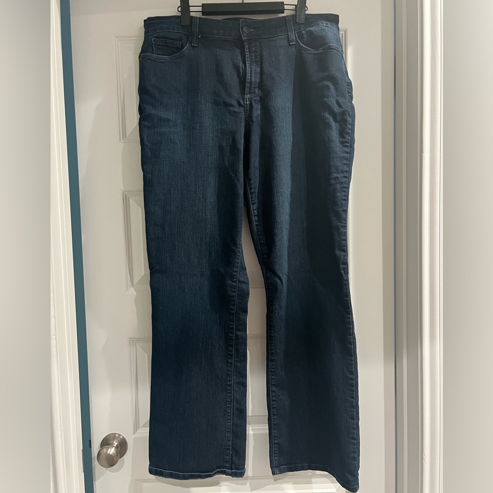 NYDJ, Women's Blue Jeans, Size 16, Bootcut, Dark Blue
